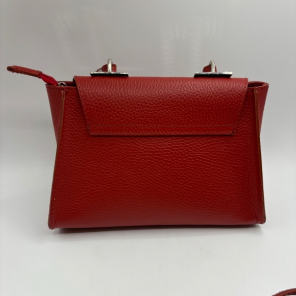 Red Carla Ferreri Rosso Handbag Cross Body Purse Made in Italy - Picture 8 of 13